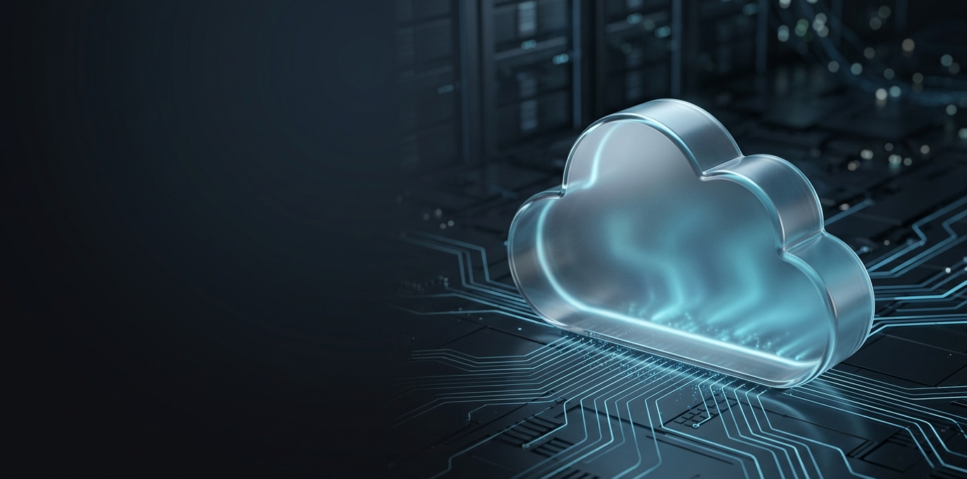 Data and Cloud Background Image